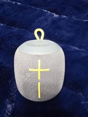 Ultimate E Portable Wireless Speaker - Gray with Yellow Accents